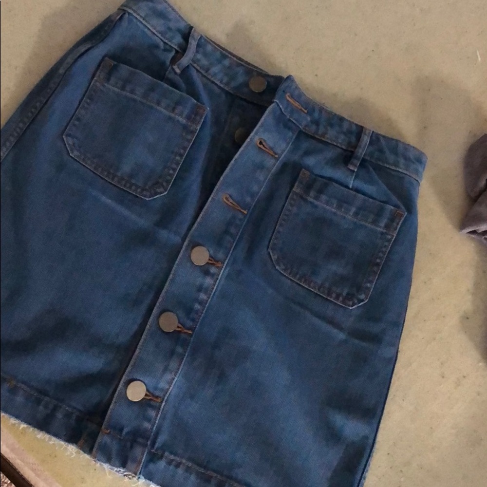 Blue Jean button up Skirt from Loft.